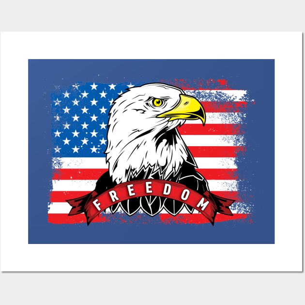 American Freedom Eagle Wall Art by Graphico